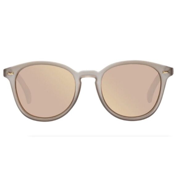 Le Specs Bandwagon 51mm Round NWT Sunglasses in Matte Stone unisex Curvy Cat - Picture 5 of 10